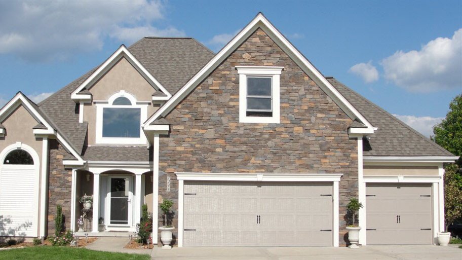 house with stone veneer